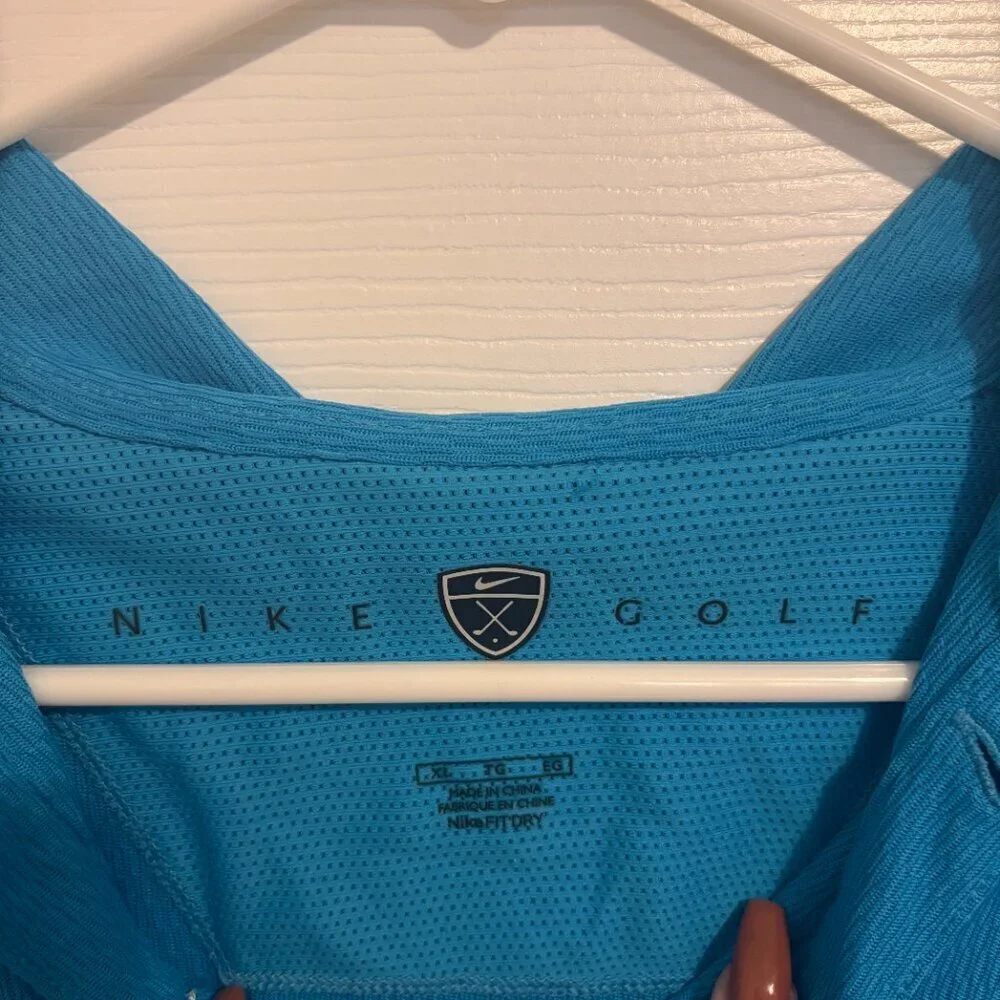 Nike Golf Fit-Dry Polo Shirt Mens XL Extra Large Blue Short Sleeve 208470-418